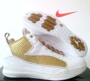 New Nike Jordan CP3.III White/Metallic Gold sz 9  