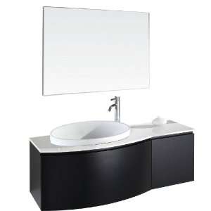 Wyndham WC V12033 Wood Wall Mounted Bathroom Vanity + Countertop Combo