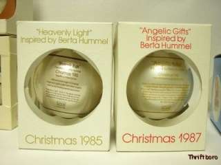   Christmas Ornaments Glass Bulbs 7 SCHMID + 1 Corning & 1 Hallmark