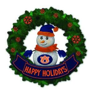  Auburn Snowman LED Wreath