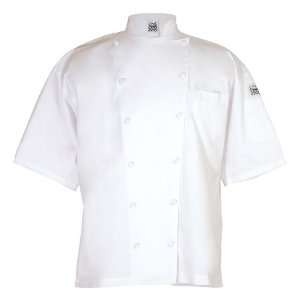   Medium White Short Sleeve Cuisinier Jacket   J057 M