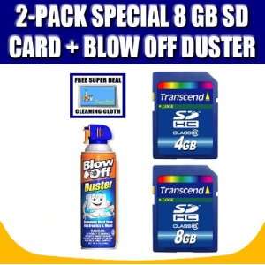  Transcend 4GB SD Card and 8GB SD card with BlowOff Air 