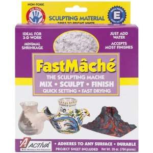  Activa FastMache Sculpting Mache, 2 Pound, Bright White 