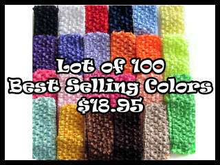 Wholesale Lot of (100) 1.5 Crochet Headbands  