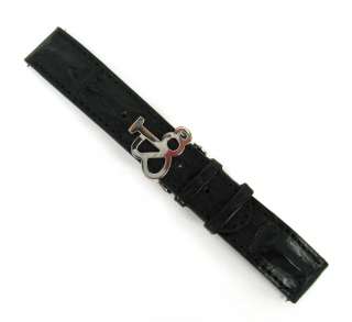 New Jacob & Co. Real Baby Crocodile Skin Watch Band Black 22mm Factory 