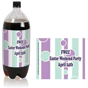  Easter Dots and Stripes Personalized Soda Bottle Labels 