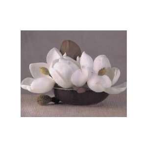 Magnolias In Raku Bowl II    Print 