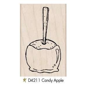  Candy Apple Wood Mounted Rubber Stamp (D4211) Arts 