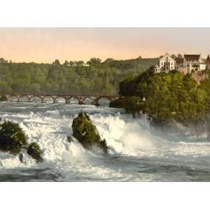 Rheinfall mit Schloss Laufen, Schiffchen. TITLE TRANSLATIONThe Falls 