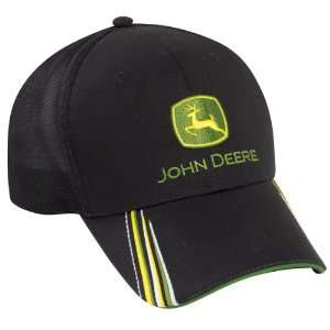  John Deere Black Cloth and Mesh Cap   LP37890: Home 
