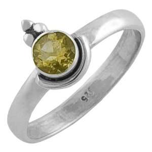  Dainty Citrine 925 Sterling Silver Size 8 Cocktail Ring Jewelry