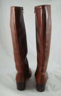 Vintage Bandolino Womens Low Heeled Knee High Italian Leather Boots 6 