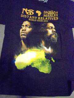 NAS & DAMIEN MARLEY Distant Relatives Tour T shirt **NEW  