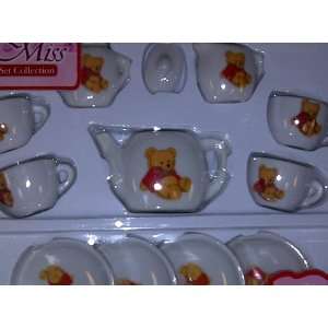 Porcelain Tea Set: 13 Piece China Tea Set Collection. Service for 4 