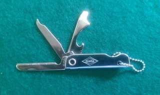 Vintage DANA advertising pocket knife, opener, file, key chain Bassett 