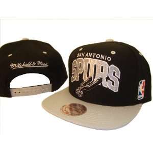 San Antonio Spurs Mitchell & Ness Black Adjustable Snap Back Baseball 