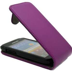     Samsung i8150 Galaxy W Purple Specially Designed Leather Flip Case