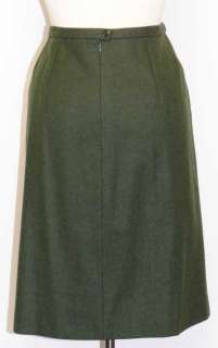 GREEN WOOL German Straight A LINE Suit SKIRT 50 20 XL  