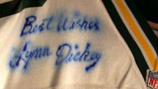 LYNN DICKEY PACKERS WHITE JERSEY #10 SIGNED 1976 85 lw  