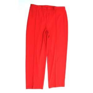  NEW ALFRED DUNNER WOMENS PANTS PROPORTIONED SHORT RED 14 