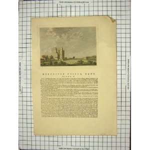  Rochester Castle Kent England Antique Print: Home 