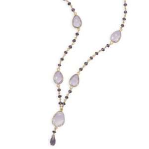  18 Inch 14 Karat Gold Plated Amethyst Necklace Jewelry