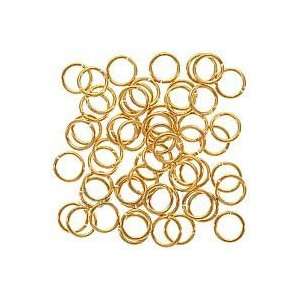  22K Gold Plated 8mm Open Jump Rings (100): Arts, Crafts 