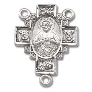 Jesus Christ God Cross Centerpiece parts for Rosary Rosaries in 