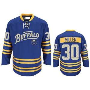 New Buffalo Sabres Jersey #30 Miller 40th Blue Hockey Jersey Size 48 