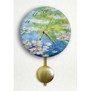  Monets 1908 Water Lilies 6 Silent Pendulum Wall Clock 