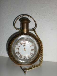 Vintage AUSTRIAN FAMOSA LPW Liquor Decantur Bottle POCKET WATCH Enamel 