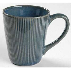  Baum Brothers Radiant Lines Denim Blue Mug, Fine China 