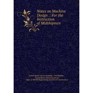  Notes on Machine Design . For the Instruction of 