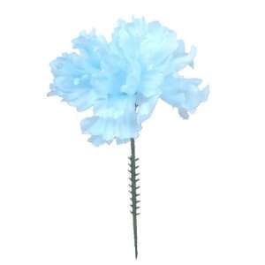  100 Carnation 5 Blue Artificial Silk Flower Pick: Home 