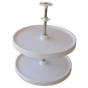    inch Double Round Lazy Susan with Two Rotating Trays