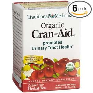 Traditional Medicinals Organic Cran Aid Herbal Tea, 16 Count Wrapped 