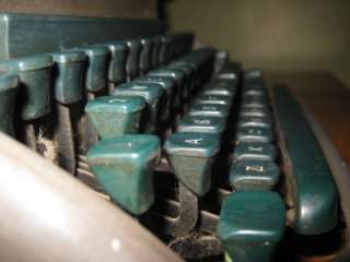   Vintage 1959 Remington Super Riter Typewriter Green Keys  