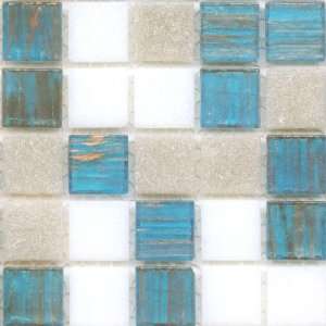   12 Inch Decorative Mosiac Wall Blue Glass Tile (10 Sq. Ft./Case) Home
