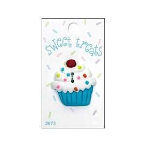  Blumenthal Button Sweet Treats Cupcake White 1pc (3 Pack 