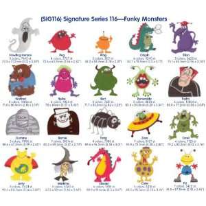  Funky Monsters Cactus Punch SIG116 Embroidery Designs on 