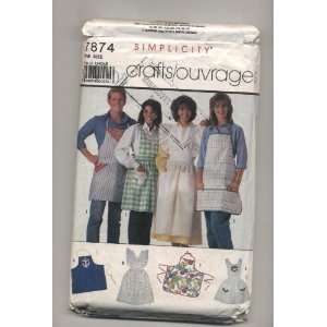  Simplicity Crafts Unisex Apron Sewing Pattern # 7874 One 