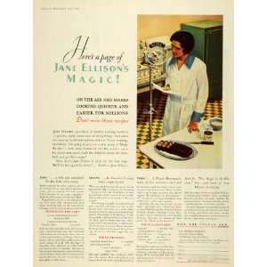  1930 Ad Jane Ellison Magic Recipes Borden Company Radio 