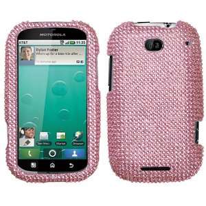  Motorola Bravo MB520 Full Diamond Bling Pink Hard Case 