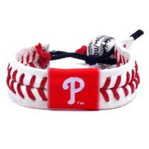   MLB Leather Wrist Bands   Phillies Classic Band