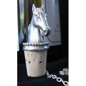  Horse Head Pewter Wine Stopper: Home & Kitchen