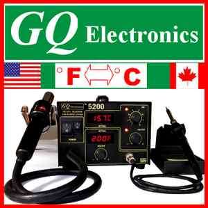 Full Pack USA GQ brand SMD Rework station 5200 2 in 1 hot air 