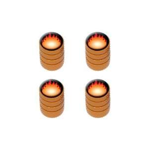  Fire Fireball   Tire Rim Valve Stem Caps   Orange 