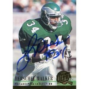 Herschel Walker Autographed/Signed 1994 Fleer Ultra Card (JSA)  