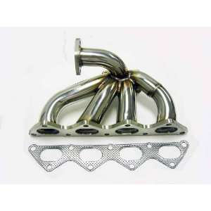 OBX Polished SS321 T3 Turbo Header Manifold Exhaust 01 05 Eclipse 2.4L 