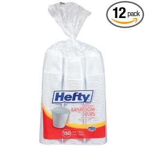 Hefty White Bathroom 3 Ounce Cups, Case Pack, 150 Count Packs (Pack of 